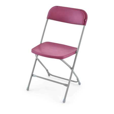 ATLAS COMMERCIAL PRODUCTS TitanPRO™ Plastic Folding Chair, Burgundy PFC2BGY